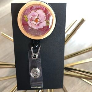 Retractable Nametag Badge Holder Lanyard Handmade